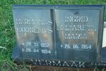 VERMAAK Hermanus Cornelius 1952-1994 & Ingrid Elizabeth Maria 1954-