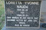 NAUDE Loretta Yvonne 1941-2000