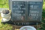 VICTOR Thomas Parcet 1928-2003 & Sarah Magrieta 1936-1998