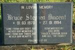 VINCENT Bruce Stephen 1970-1994