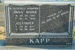 KAPP Alexander 1922-1996 & Anna Maria 1910-1993