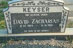 KEYSER David Zacharias 1904-1995