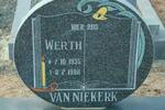 NIEKERK Werth, van 1935-1998