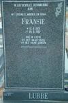 LUBBE Fransie 1929-1997