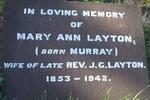 LAYTON Mary Ann nee MURRAY 1853-1942