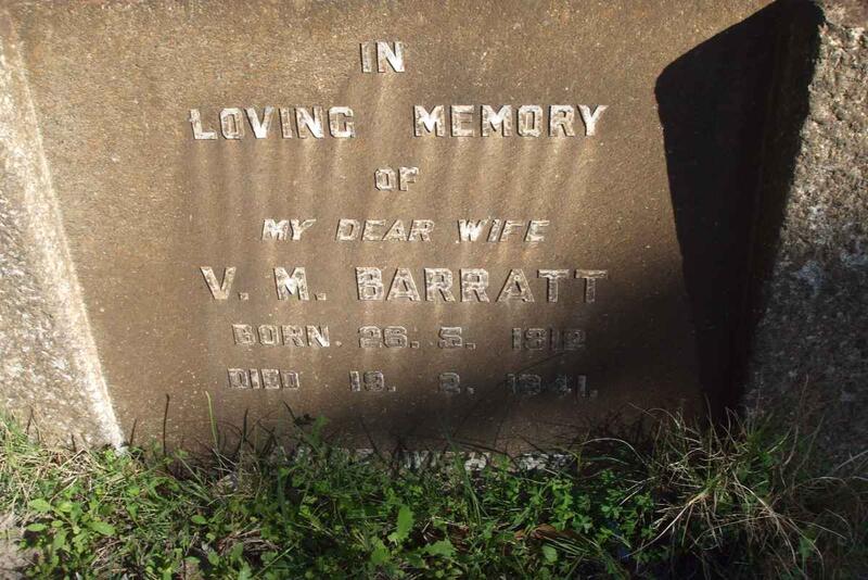 BARRATT V.M. 1912-1941