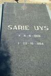 UYS Sarie 1908-1994