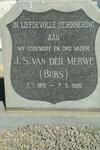 MERWE J.S., van der 1919-1980