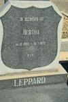 LEPPARD Bertha 1880-1972
