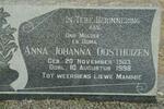 OOSTHUIZEN Anna Johanna 1903-1998