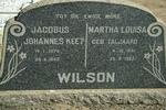 WILSON Jocaobus Johannes Keet 1876-1945 & Martha Louisa TALJAARD 1891-1963