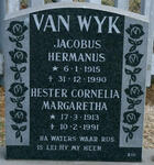 WYK Jacobus Hermanus, van 1915-1990 & Hester Cornelia Margaretha 1913-1991