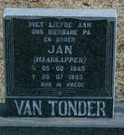 TONDER Jan, van 1945-1993