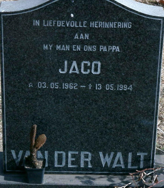 WALT Jaco, van der 1962-1994