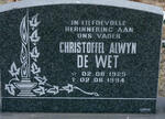 WET Christoffel Alwyn, de 1925-1994