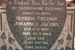 JACOBS Hendrik Fredrik Johannes 1893-1964