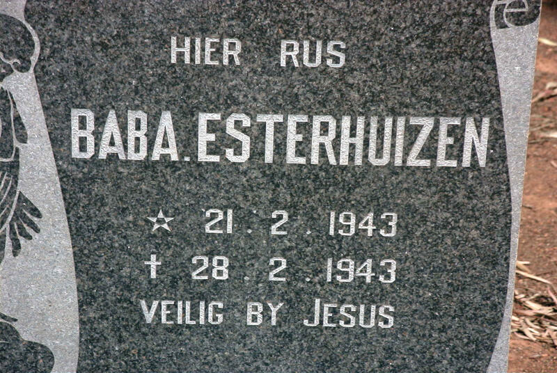 ESTERHUIZEN Baba 1943-1943
