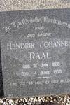 RAAL Hendrik Johannes 1888-1959 & Minnie J. SMUTS 1894-1938 