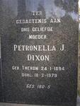 DIXON Petronella J. néé THERON 1894-1979