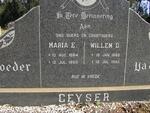 GEYSER Willem D. 1880-1952 & Maria E. 1884-1953