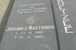COETZEE Johannes Marthinus 1912-1995 & Dorothea Wilhelmina 1918-2001 