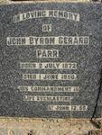 PARR John Byrom Gerard 1872-1950