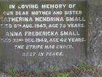 SMALL Catherina Hendrina  -1943 :: SMALL Anna Fredericka  -1942 