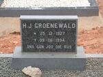 GROENEWALD H.J. 1927-1994