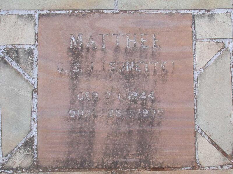 MATTHEE C.S.J. 1944-1999