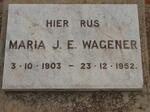 WAGENER Maria J.E. 1903-1952