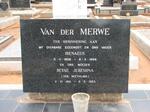 MERWE Irenaeus, van der 1906-1966 & Bessie Jeremina NEETHLING 1910-1983