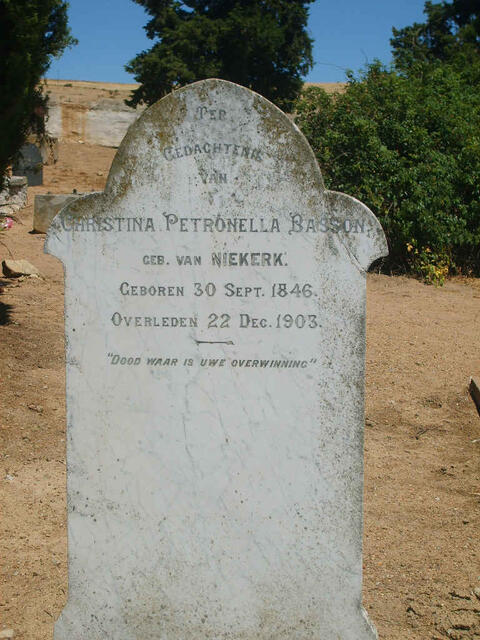 BASSON Christina Petronella nee VAN NIEKERK 1846-1903