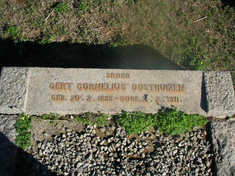 OOSTHUIZEN Gert Cornelius 1893-1911