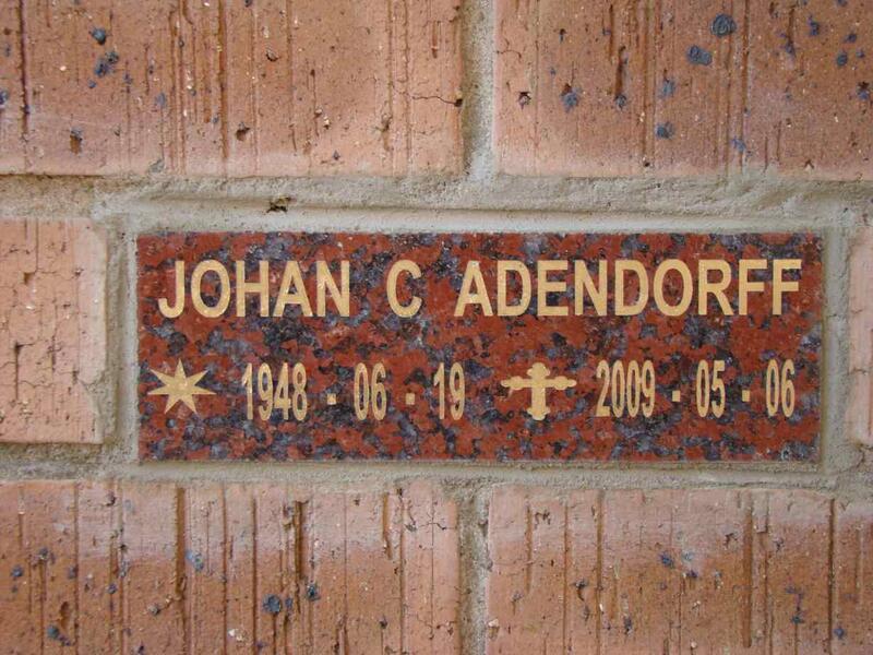 ADENDORFF Johan C. 1948-2009