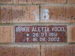VOGEL Dirkie Aletta 1951-2002