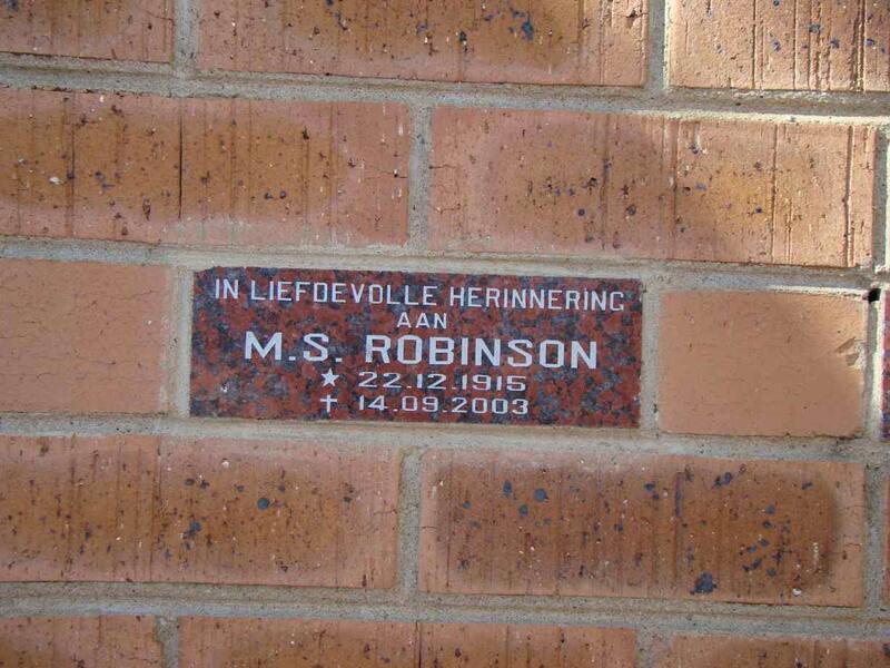ROBINSON M.S. 1915-2003