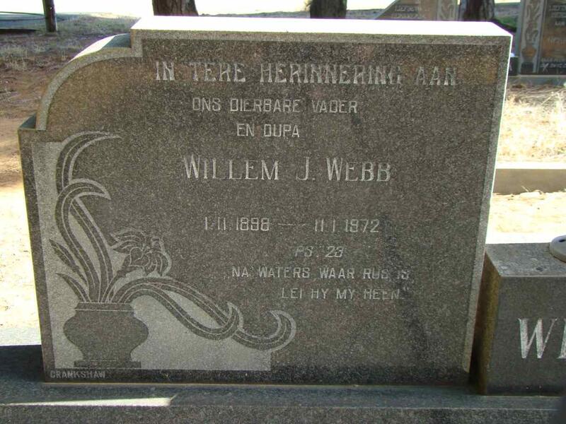 WEBB Willem J. 1898-1972