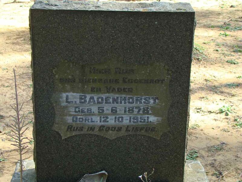 BADENHORST L. 1878-1951