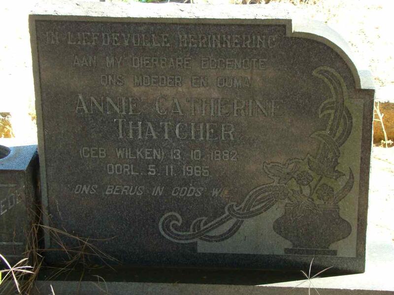 THATCHER Annie Catherine nee WILKEN 1882-1965
