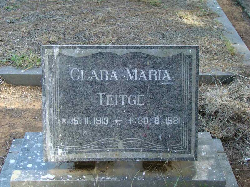 TEITGE Clara Maria 1913-1981