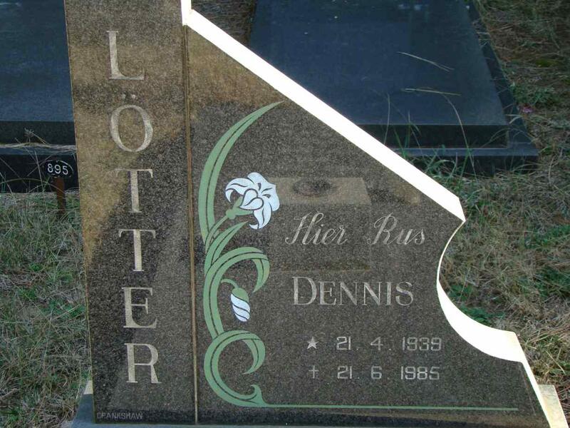 LOTTER Dennis 1939-1985