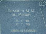 PLESSIS Elizabeth M.M., du 1912-1989
