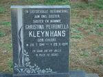 KLEYNHANS Christina Petronella nee EHLERS 1941-1974