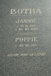 BOTHA Jannie 1918-1994 & Poppie 1917-
