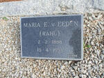 EEDEN Maria E., van nee RAHL 1888-1953