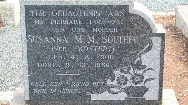 SOUTHEY Susanna M.M. nee MOSTERT 1906-1956