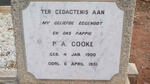 COOKE P.A. 1900-1951