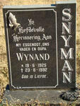 SNYMAN Wynand 1925-1992