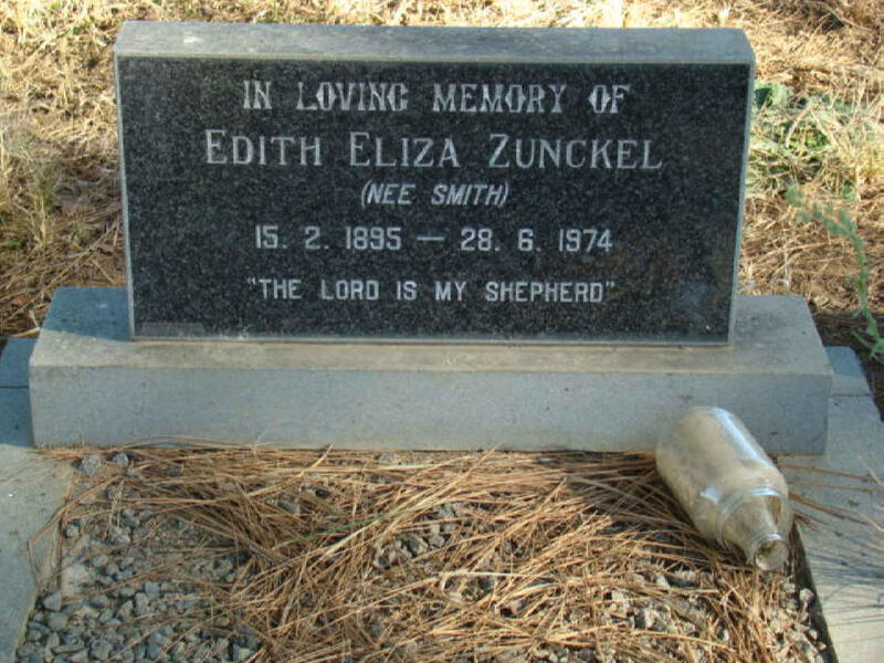 ZUNCKEL Edith Eliza nee SMITH 1895-1974