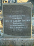 STIEGER Hester Alberta nee ALBERS 1876-1952